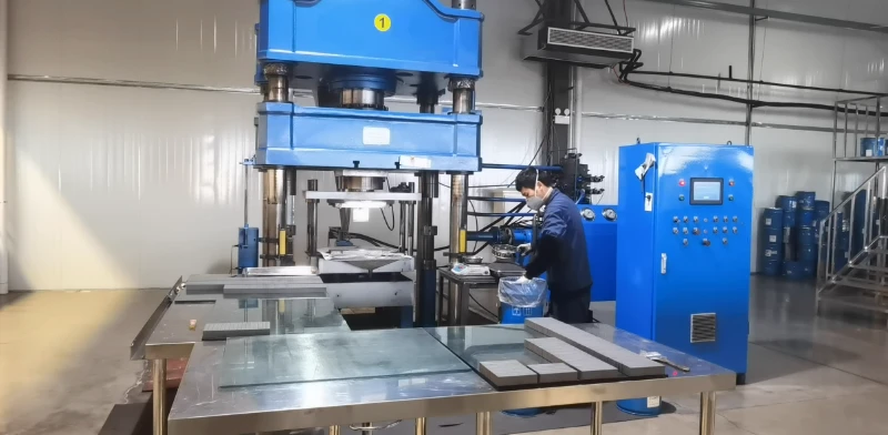High-capacity press forming carbide snow plow inserts