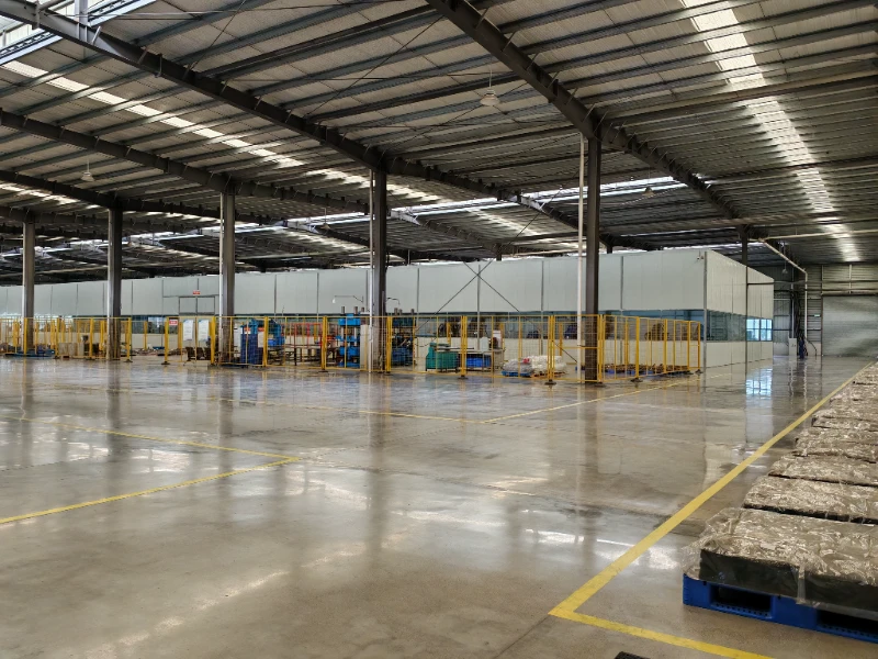 Production line inside the SENTHAI factory hall