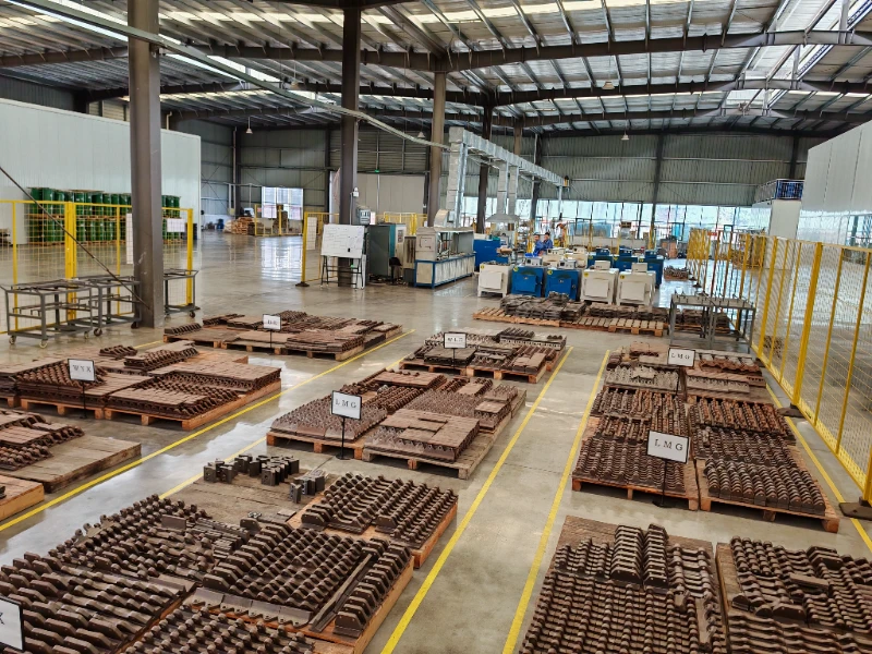 Workstations along the carbide production line